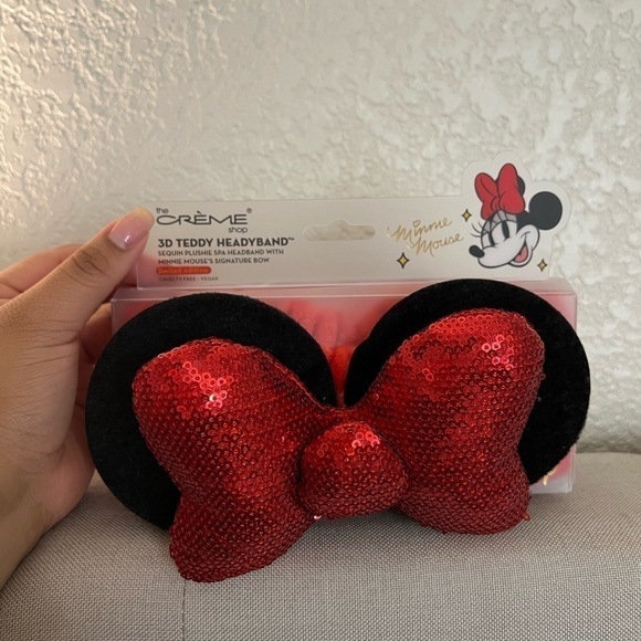 The Crème Shop Minnie Mouse 3D Teddy Headyband- Red Sequin LIMITED EDITION - Picture 3 of 5